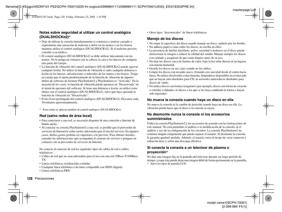 Sony NOT SCPH-70001 User Manual | Page 120 / 172