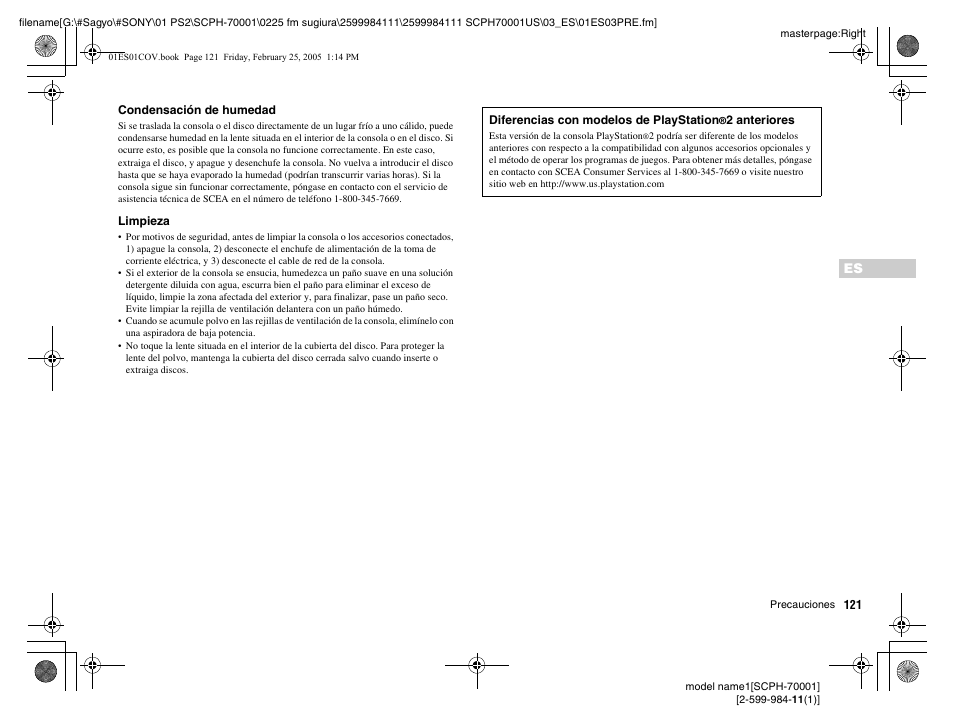Sony NOT SCPH-70001 User Manual | Page 121 / 172