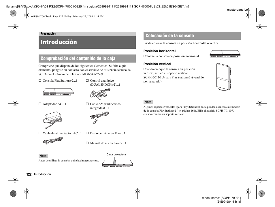 Sony NOT SCPH-70001 User Manual | Page 122 / 172