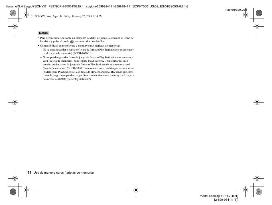 Sony NOT SCPH-70001 User Manual | Page 134 / 172