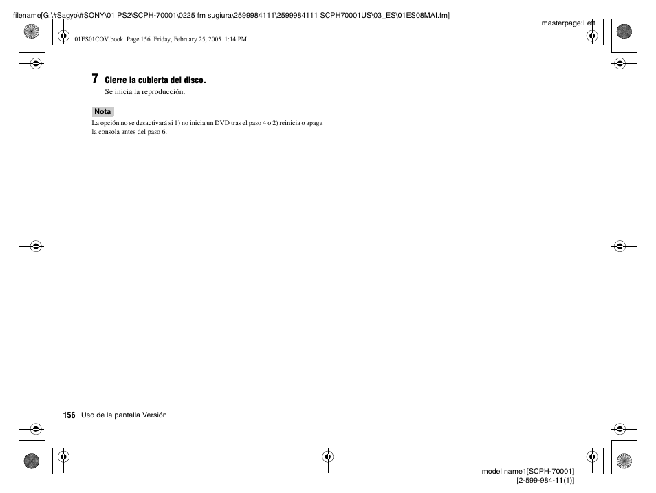 Sony NOT SCPH-70001 User Manual | Page 156 / 172