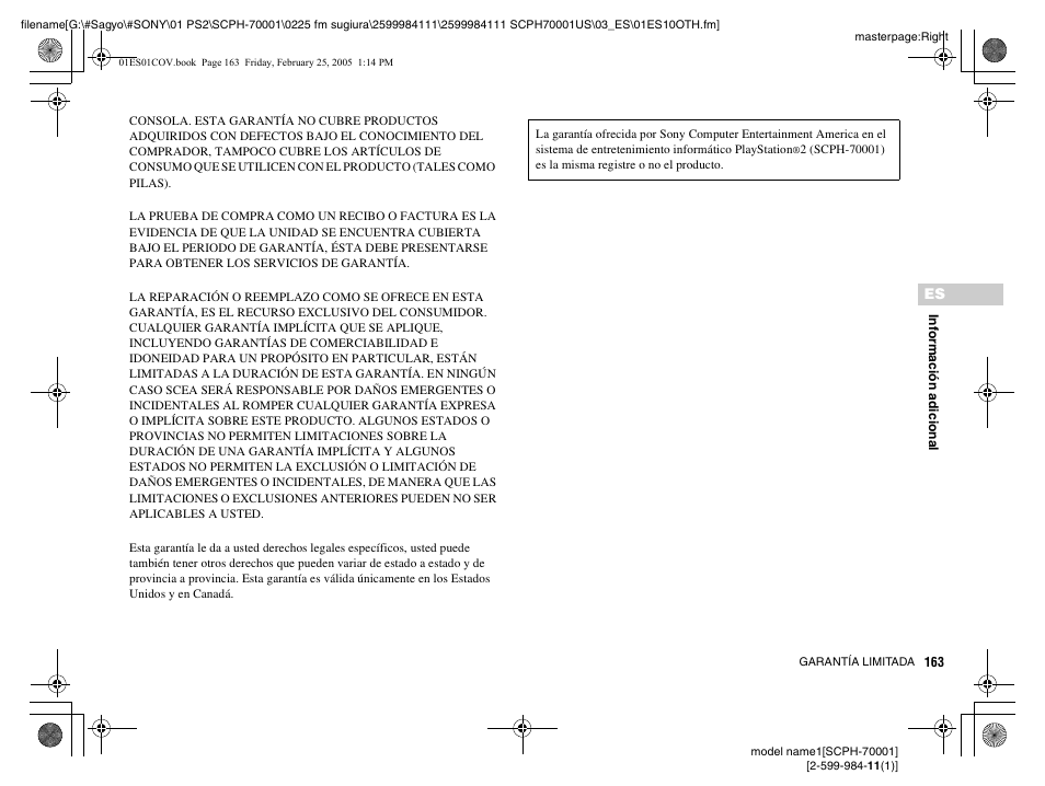 Sony NOT SCPH-70001 User Manual | Page 163 / 172