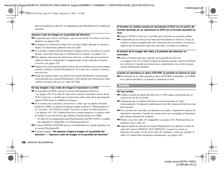 Sony NOT SCPH-70001 User Manual | Page 166 / 172