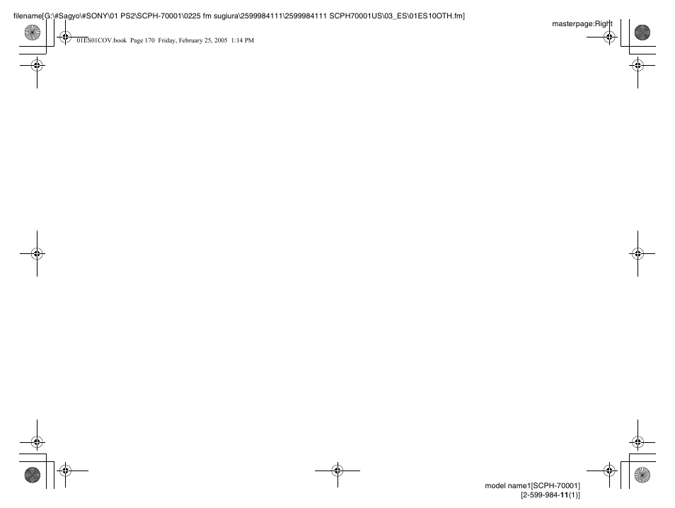 Sony NOT SCPH-70001 User Manual | Page 170 / 172