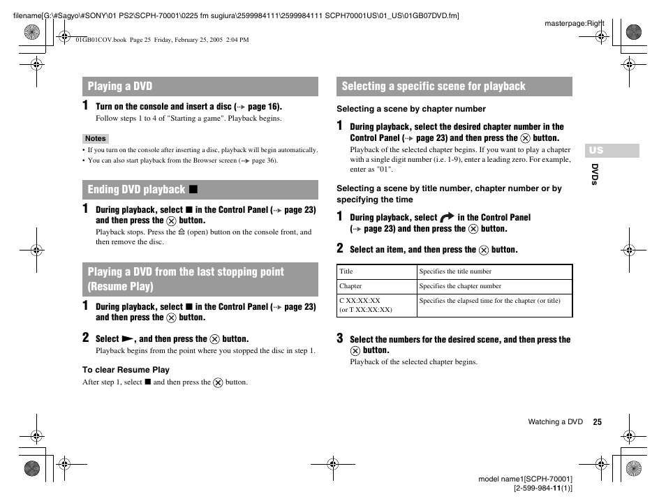 Sony NOT SCPH-70001 User Manual | Page 25 / 172