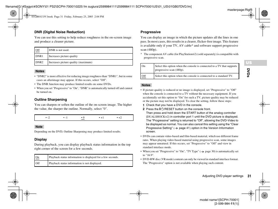 Sony NOT SCPH-70001 User Manual | Page 31 / 172