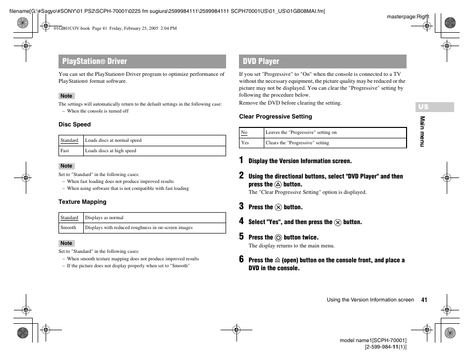 Playstation, Driver, Dvd player | Sony NOT SCPH-70001 User Manual | Page 41 / 172