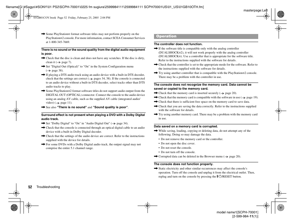 Sony NOT SCPH-70001 User Manual | Page 52 / 172