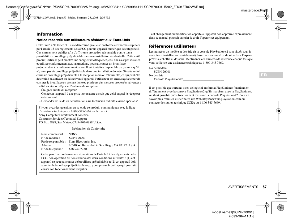 Sony NOT SCPH-70001 User Manual | Page 57 / 172