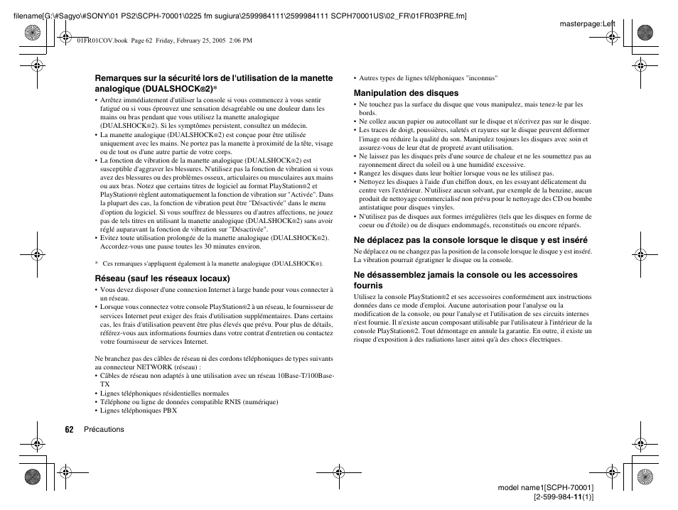 Sony NOT SCPH-70001 User Manual | Page 62 / 172