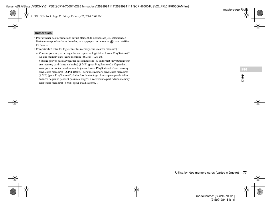 Sony NOT SCPH-70001 User Manual | Page 77 / 172