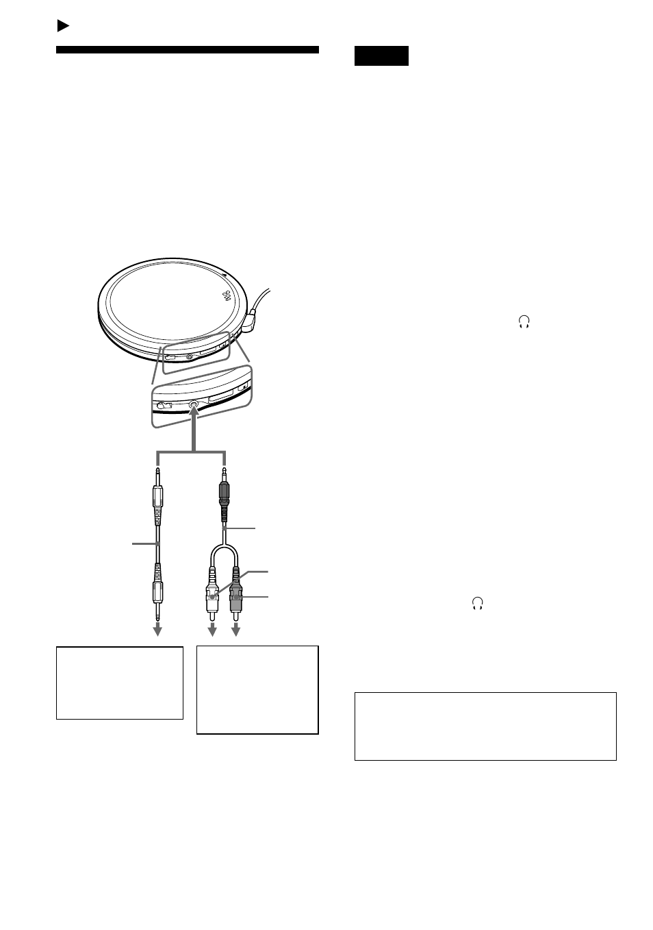 他の機器と接続する, ステレオ機器につなぐ | Sony D-EJ955 User Manual | Page 22 / 44