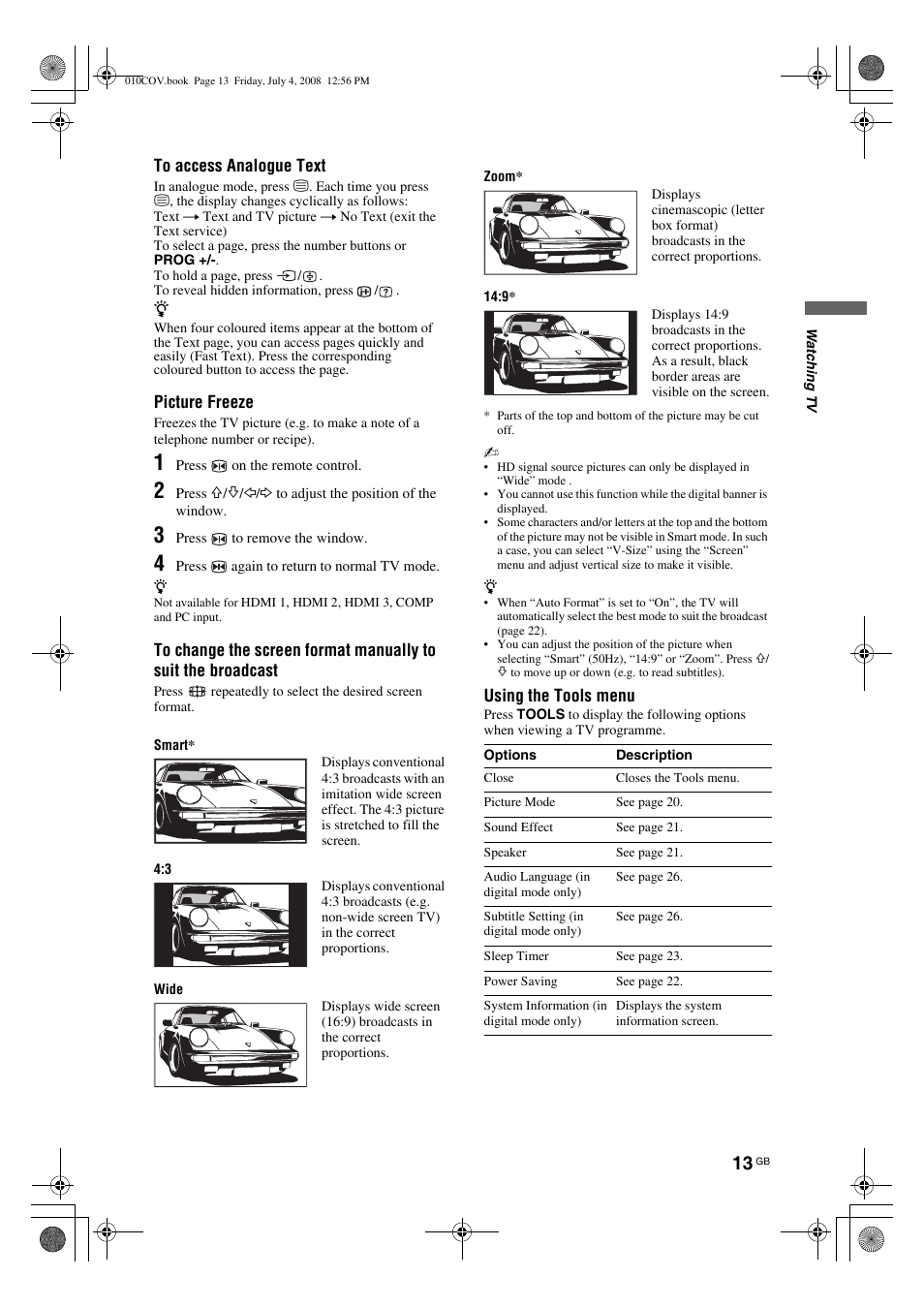 Sony BRAVIA KDL-26V42xx User Manual | Page 13 / 31