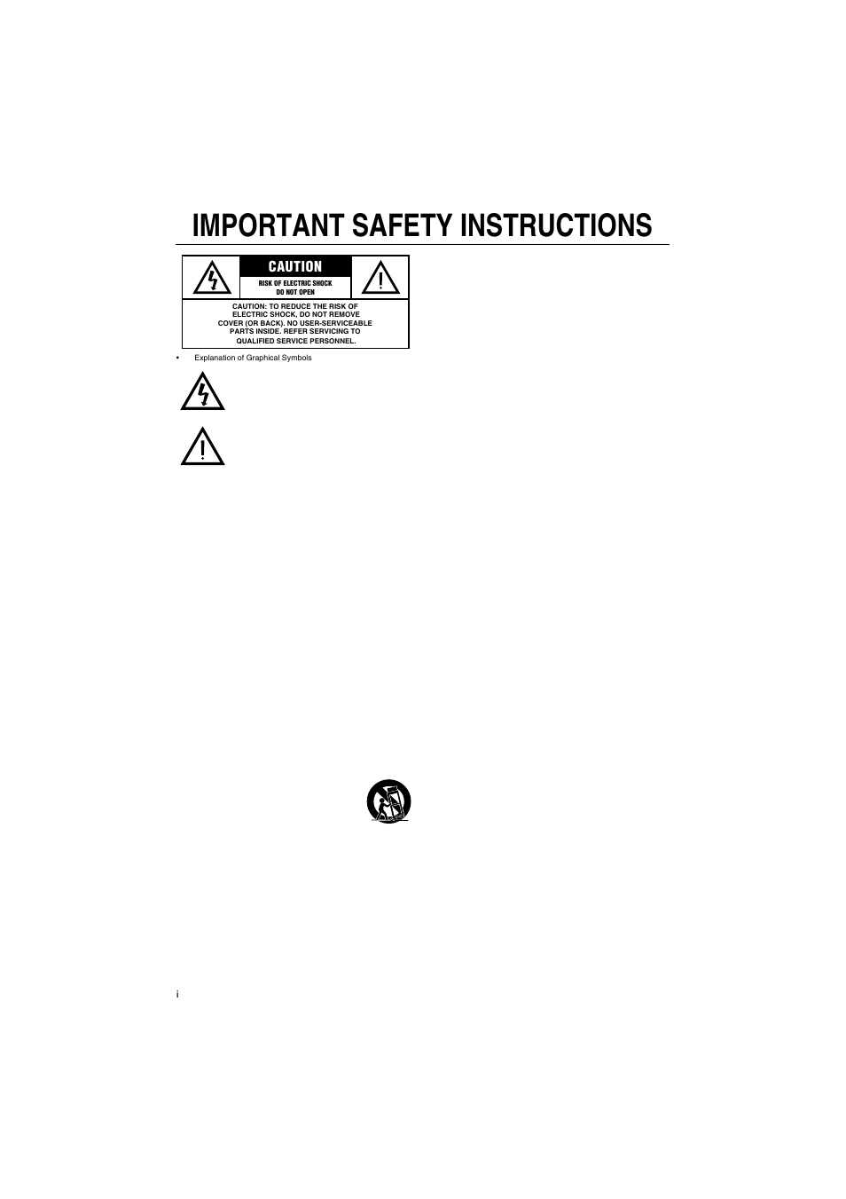 Important safety instructions, Caution | Sony DV-C6770 User Manual | Page 2 / 40