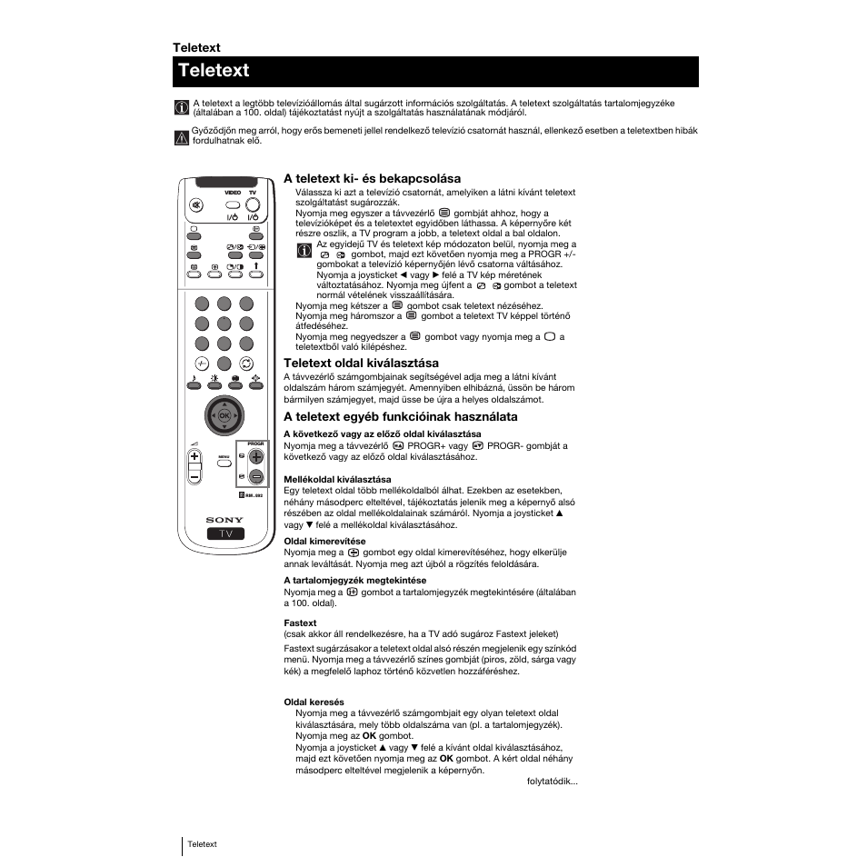 Teletext | Sony KP-53PS1K User Manual | Page 116 / 187