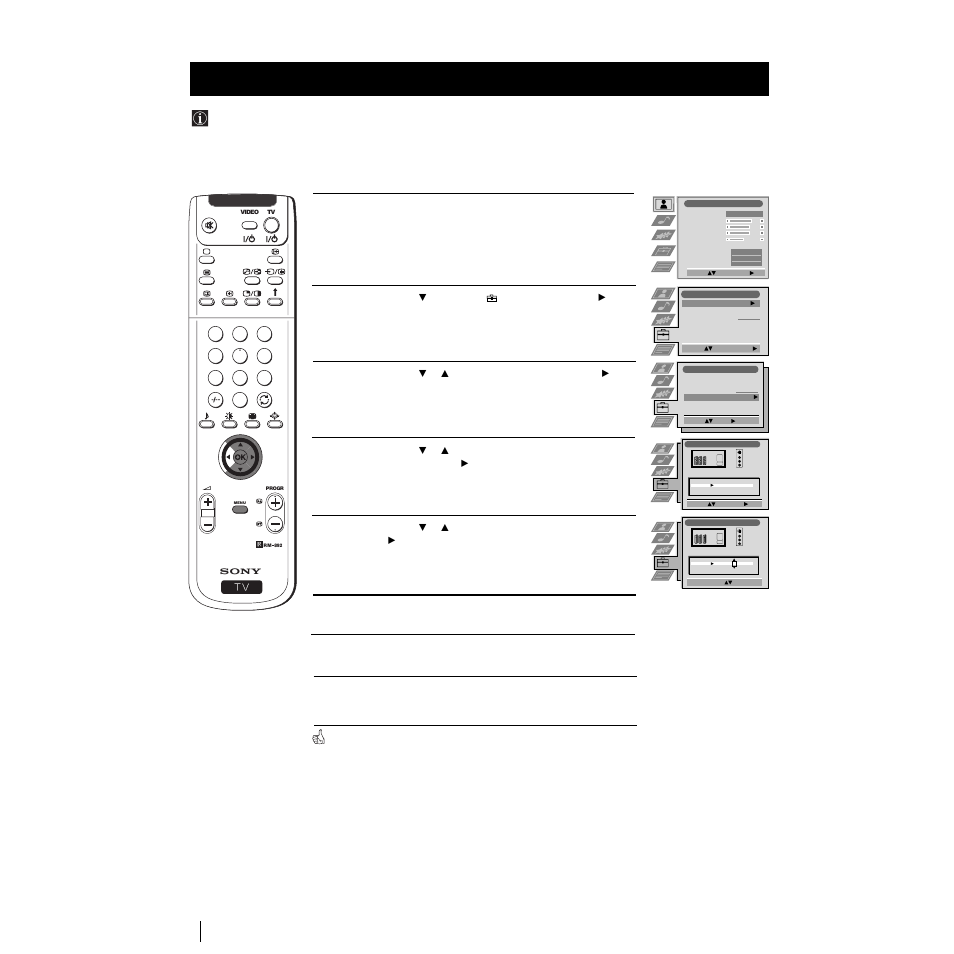 Labelling of input sources, Menu system | Sony KP-53PS1K User Manual | Page 21 / 187