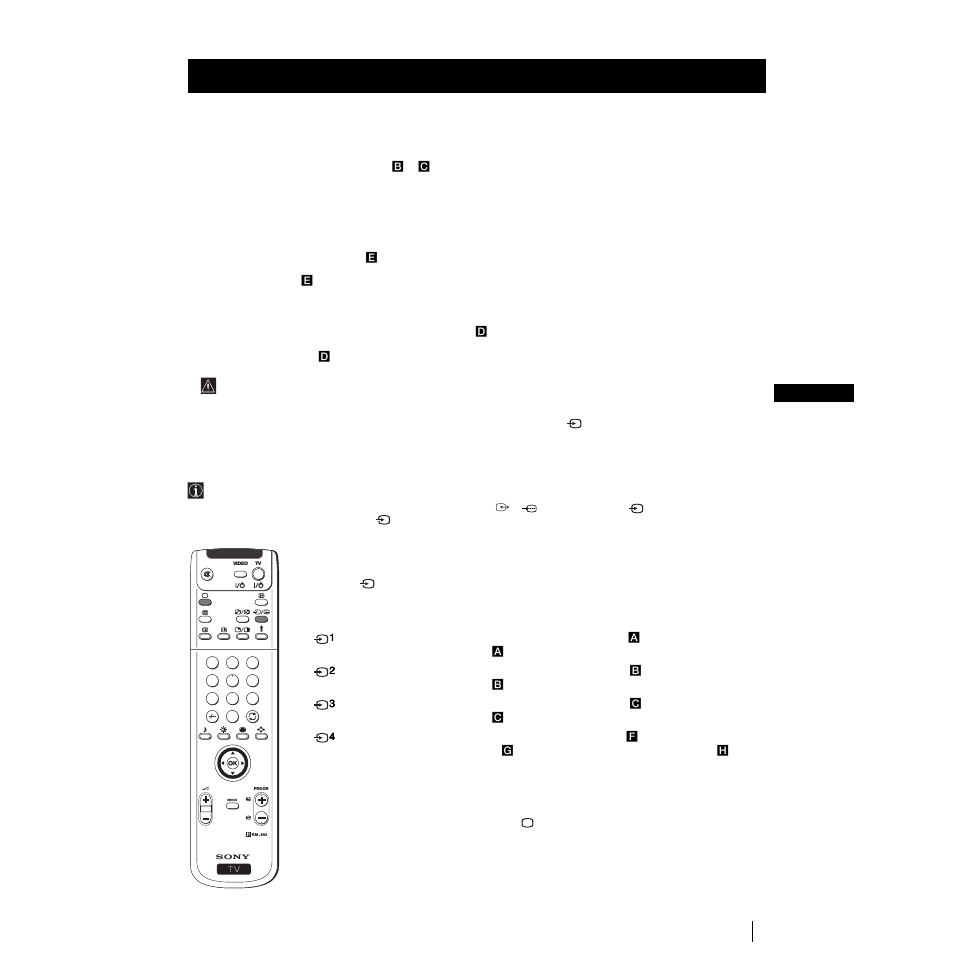 Using optional equipment, Additional information when connecting equipment, Select and view the input signal | Sony KP-53PS1K User Manual | Page 28 / 187