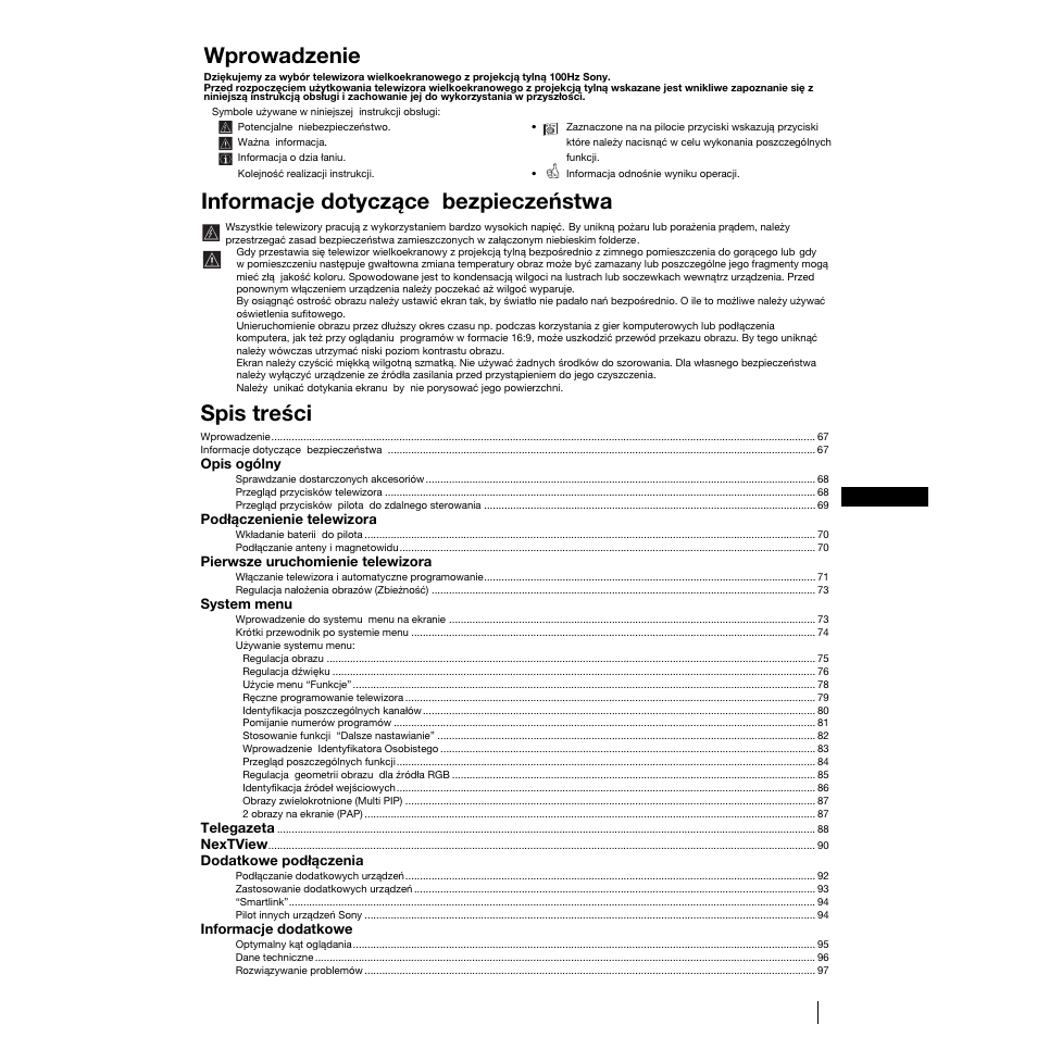 Sony KP-53PS1K User Manual | Page 64 / 187