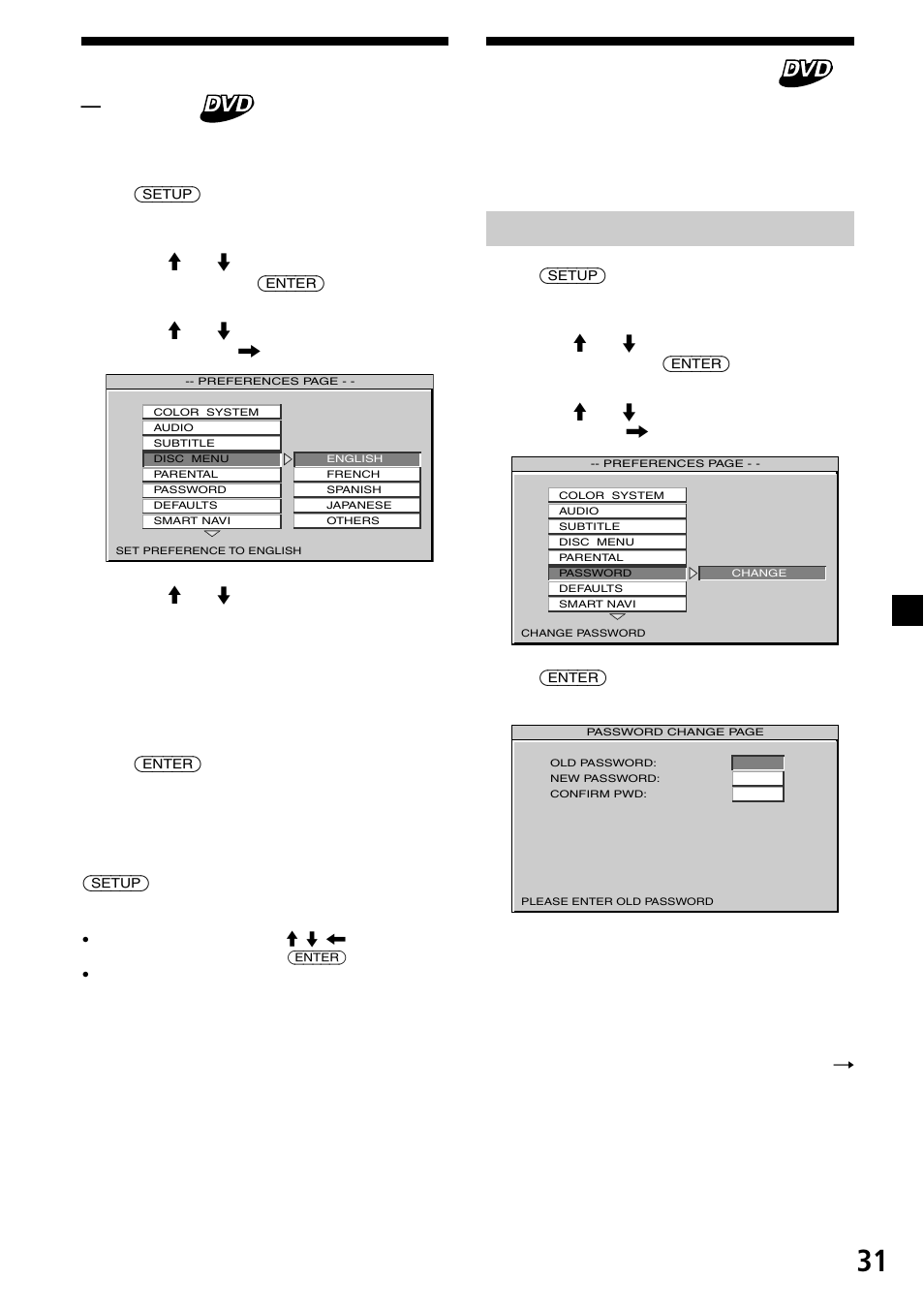 Setup) m m (enter) m m , (enter), Setup) m m (enter) m m , m m (enter) (setup) | Sony XVM-R90D User Manual | Page 123 / 140