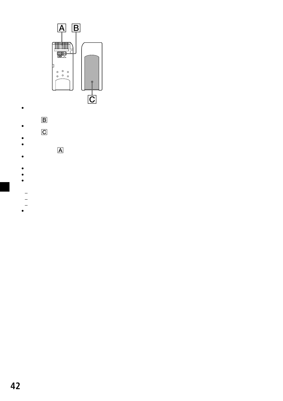 A b c | Sony XVM-R90D User Manual | Page 134 / 140