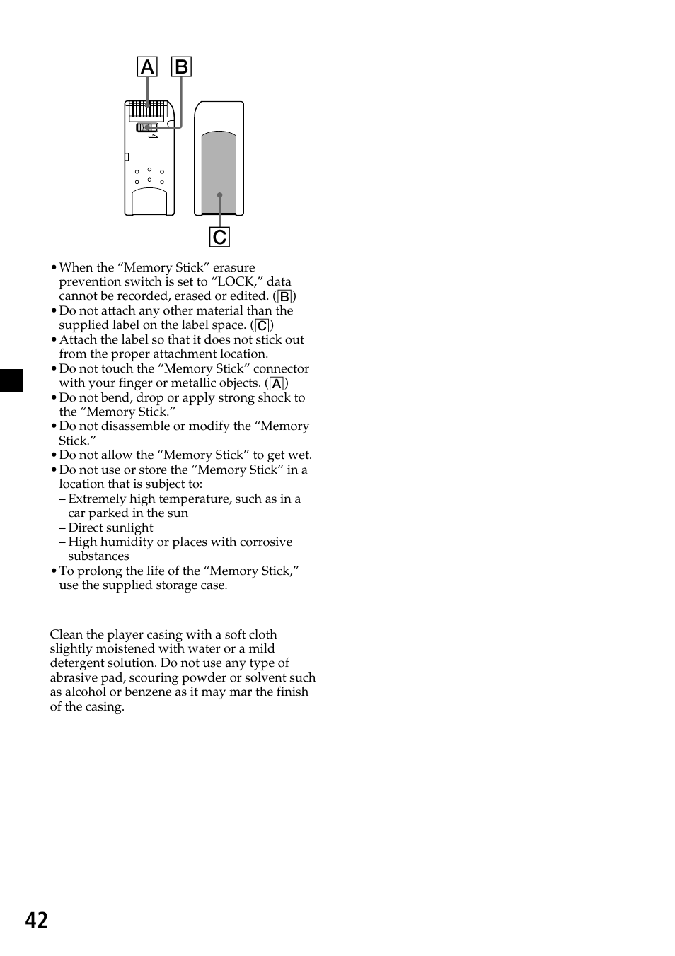 A b c | Sony XVM-R90D User Manual | Page 42 / 140