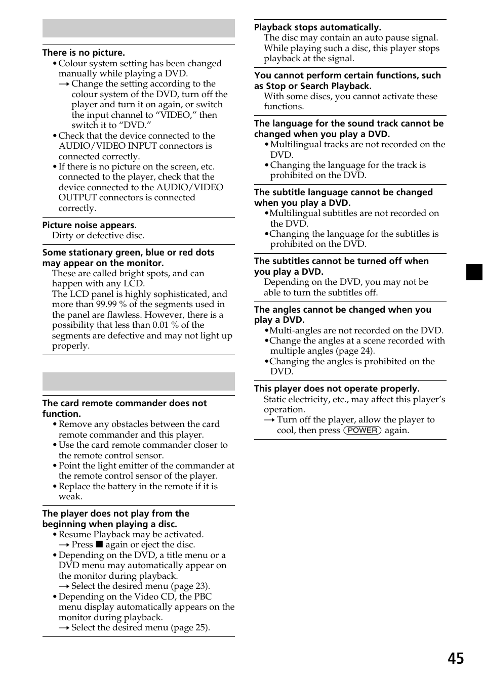 Picture, Operation | Sony XVM-R90D User Manual | Page 45 / 140
