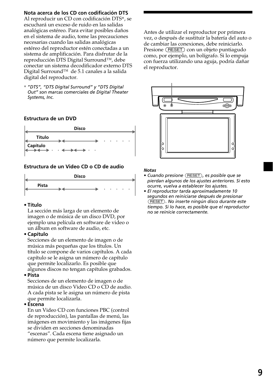 Reinicio del reproductor | Sony XVM-R90D User Manual | Page 55 / 140