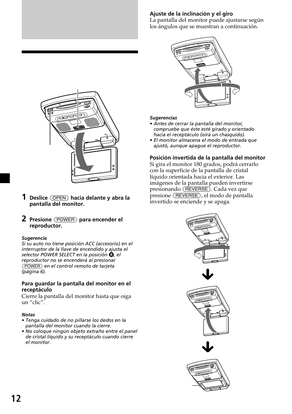 Operación del monitor, Apertura de la pantalla del monitor | Sony XVM-R90D User Manual | Page 58 / 140