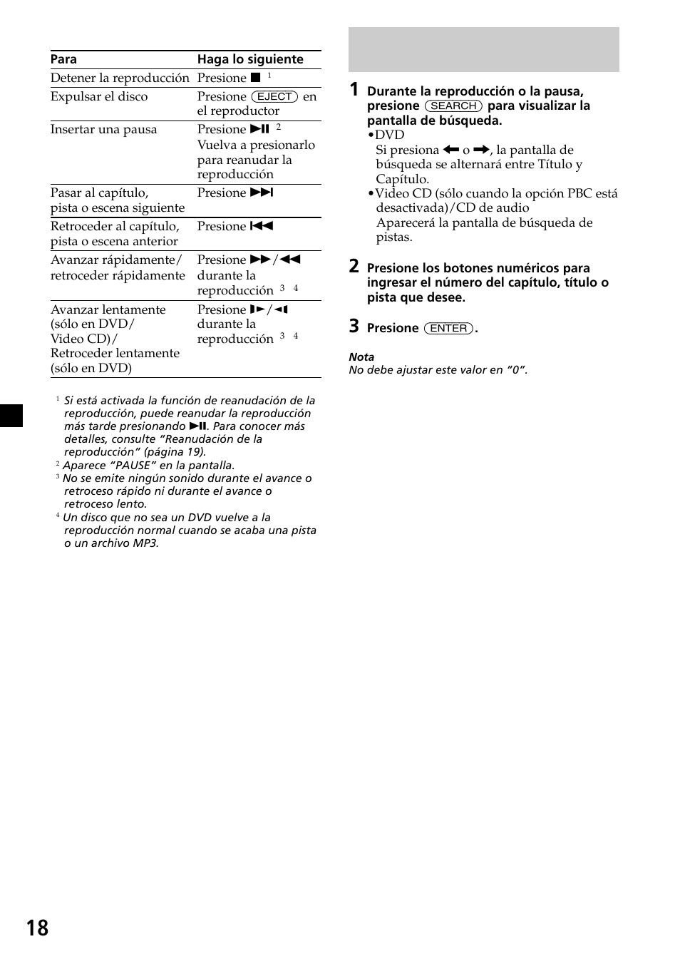 Búsqueda directa de capítulos/títulos/pistas | Sony XVM-R90D User Manual | Page 64 / 140