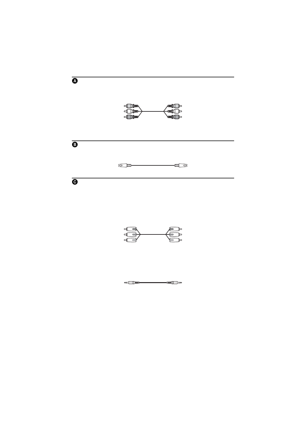 Aif you are connecting to a video input jack, Bif you are connecting to an s video input jack | Sony DVP-CX875P User Manual | Page 22 / 104