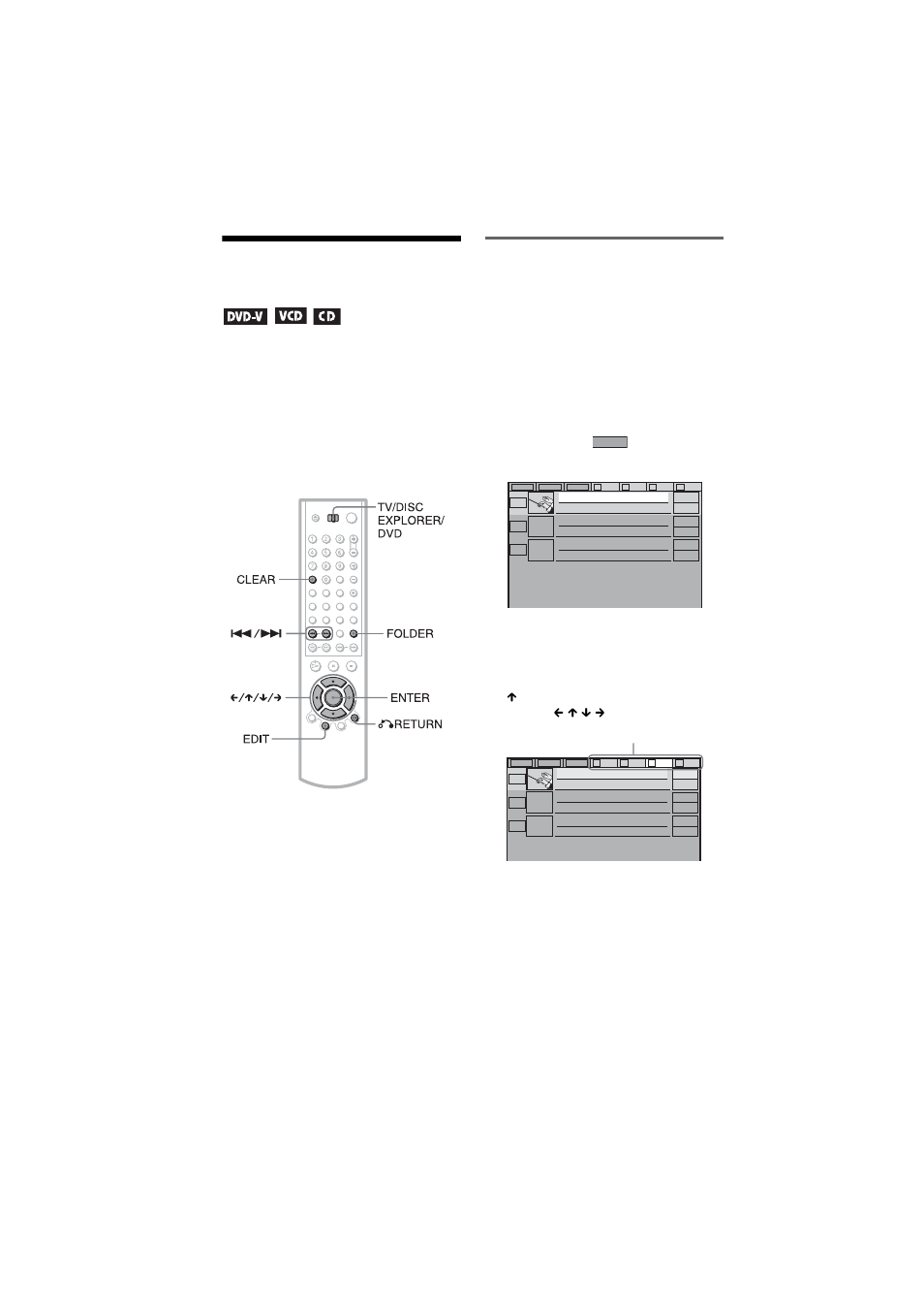 Labeling discs and folders (edit mode), Labeling discs and folders, Labeling a disc or folder | Edit mode) | Sony DVP-CX875P User Manual | Page 58 / 104