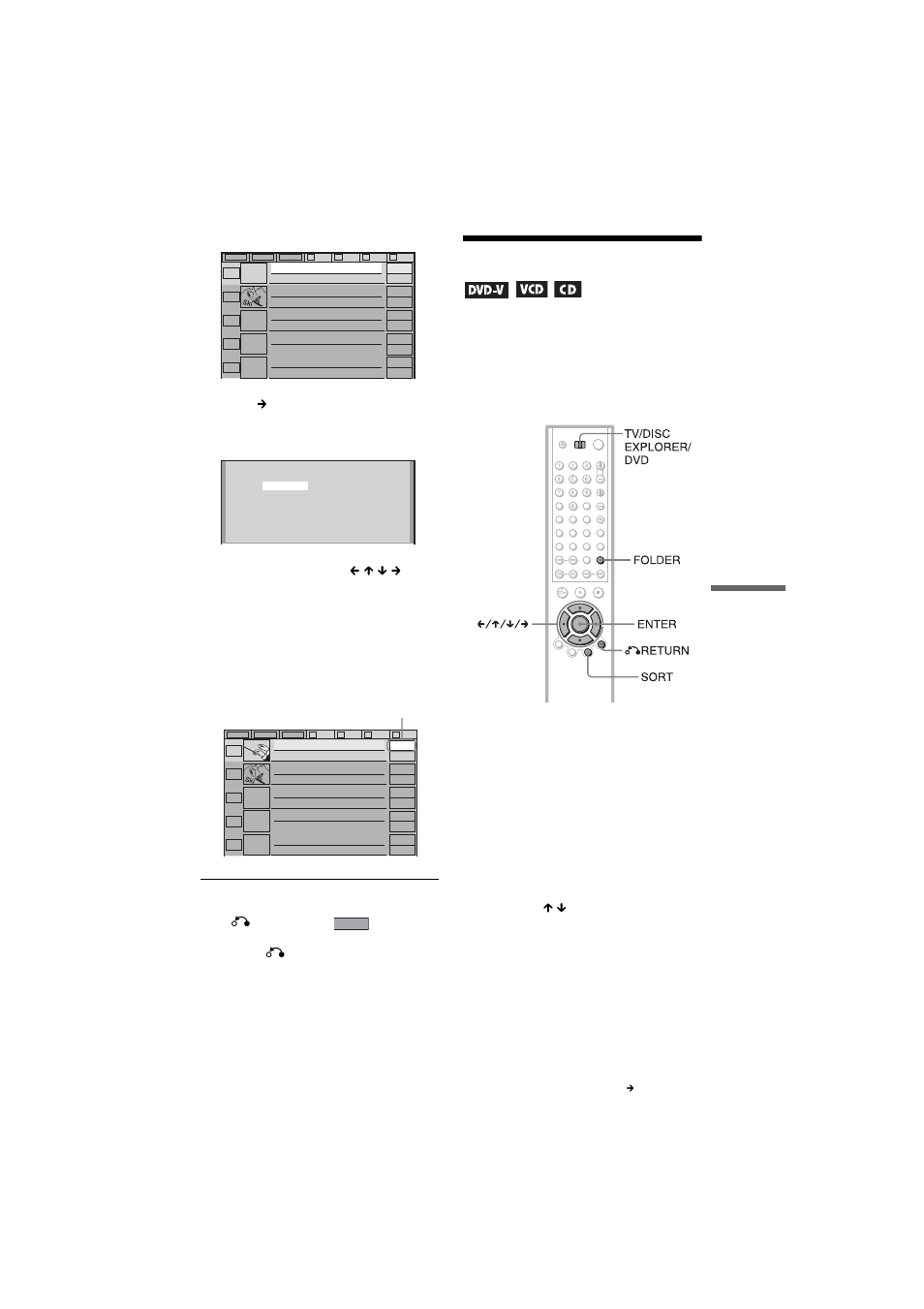 Sorting discs (sort mode), Sorting discs, Sort mode) | Sony DVP-CX875P User Manual | Page 61 / 104