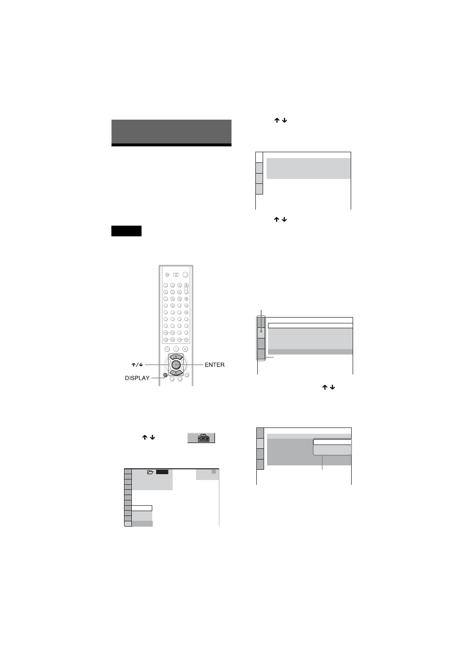 Settings and adjustments, Using the setup display | Sony DVP-CX875P User Manual | Page 88 / 104