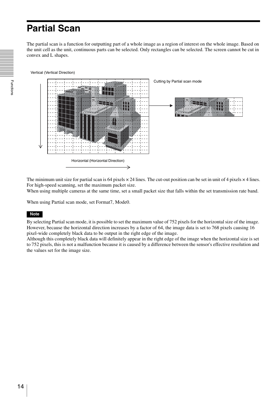 Partial scan | Sony XCD-MV6 User Manual | Page 14 / 34