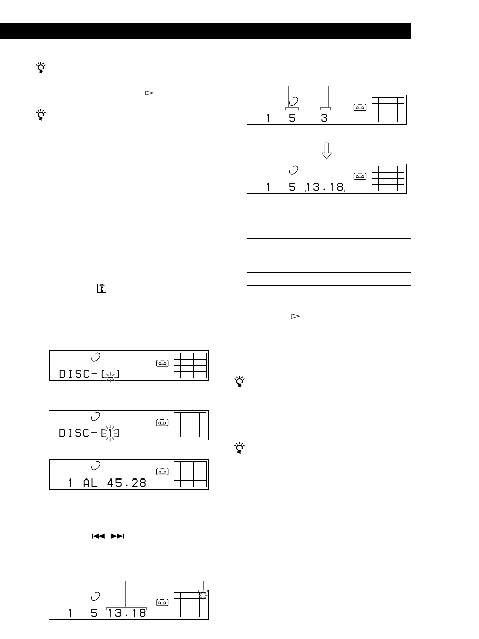 D i s c, Lecture de disques compacts | Sony CDP-CE535 User Manual | Page 45 / 116