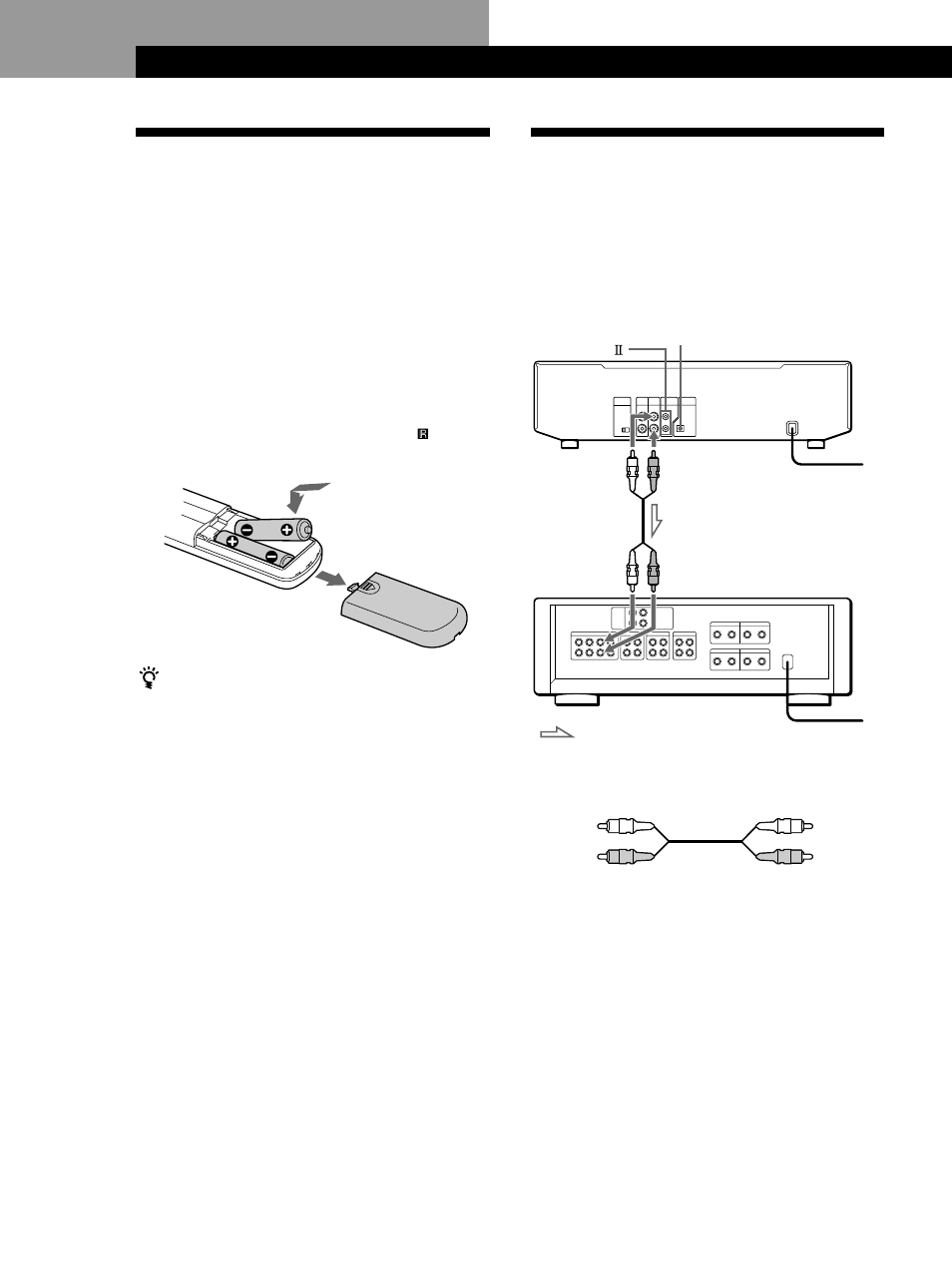 Desembalaje, Conexión del sistema, Procedimientos iniciales | Inserción de pilas en el mando a distancia, Descripción general | Sony CDP-CE535 User Manual | Page 60 / 116