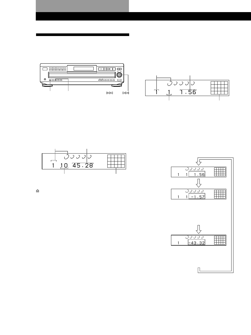 Uso del visor, Reproducción de discos compactos, Comprobación del tiempo restante | Sony CDP-CE535 User Manual | Page 66 / 116