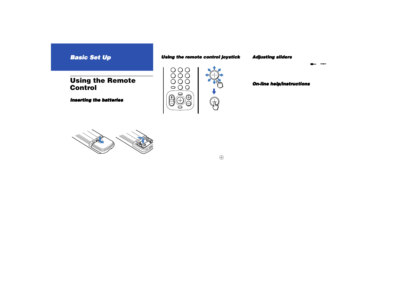 Basic set up, Using the remote control, Siiiic | Sony KP 53HS10 User Manual | Page 26 / 66