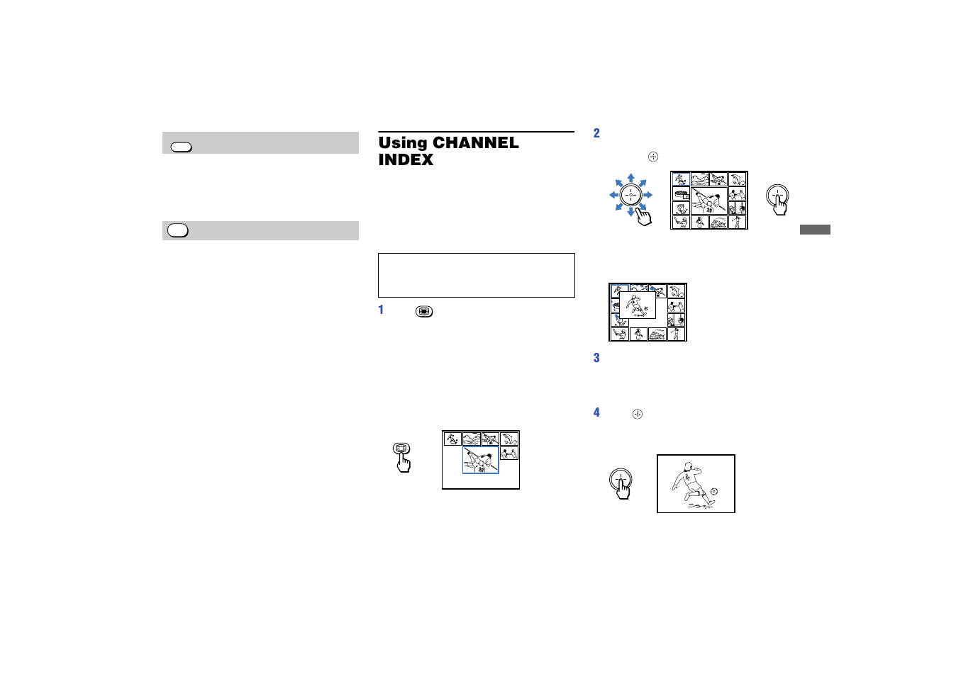 Using channel index | Sony KP 53HS10 User Manual | Page 35 / 66