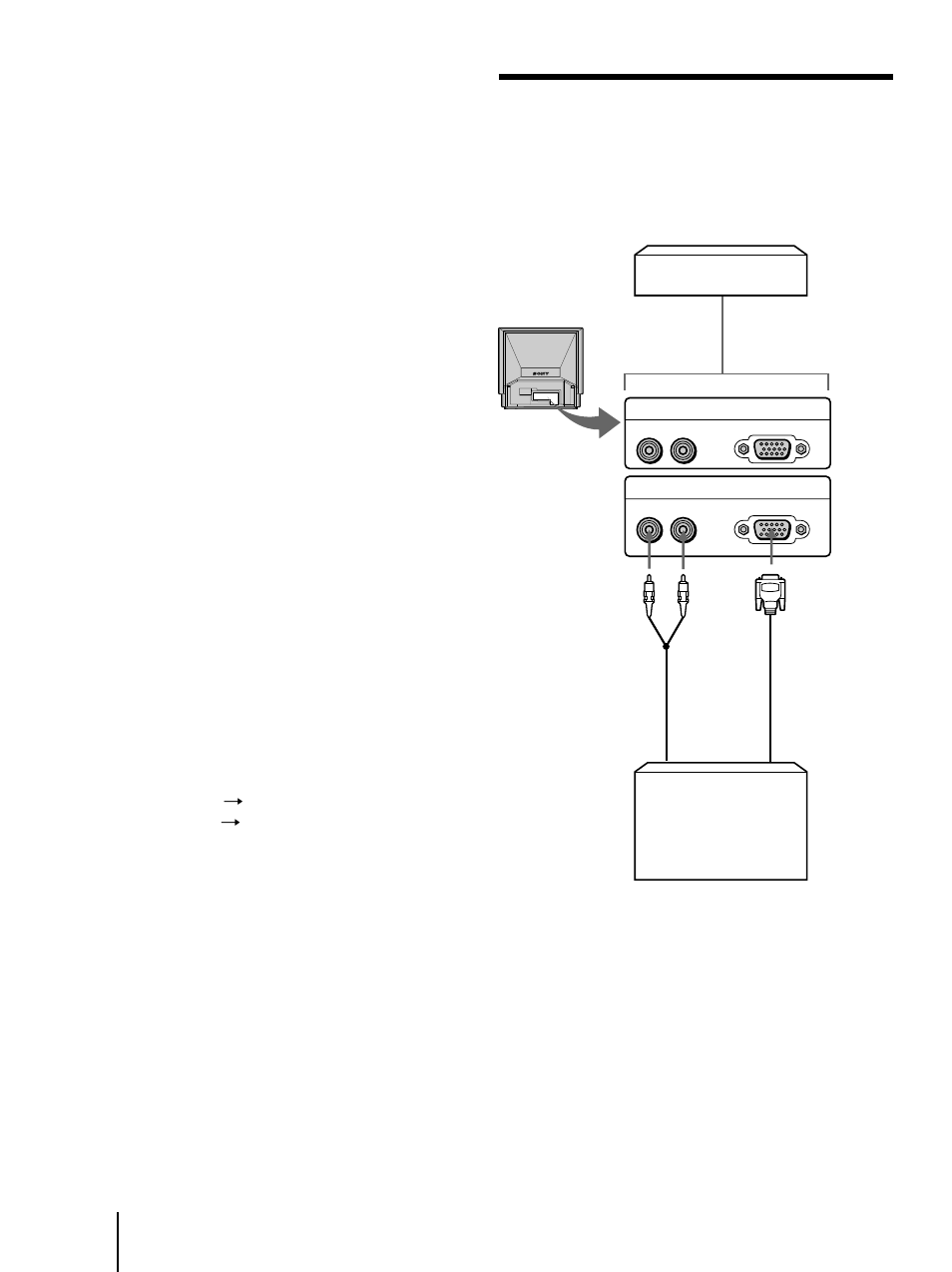 Para los usuarios que utilicen windows 95/98, Para los usuarios que utilicen windows nt4.0, Conexión de otro monitor | Sony KL-X9200U User Manual | Page 112 / 176
