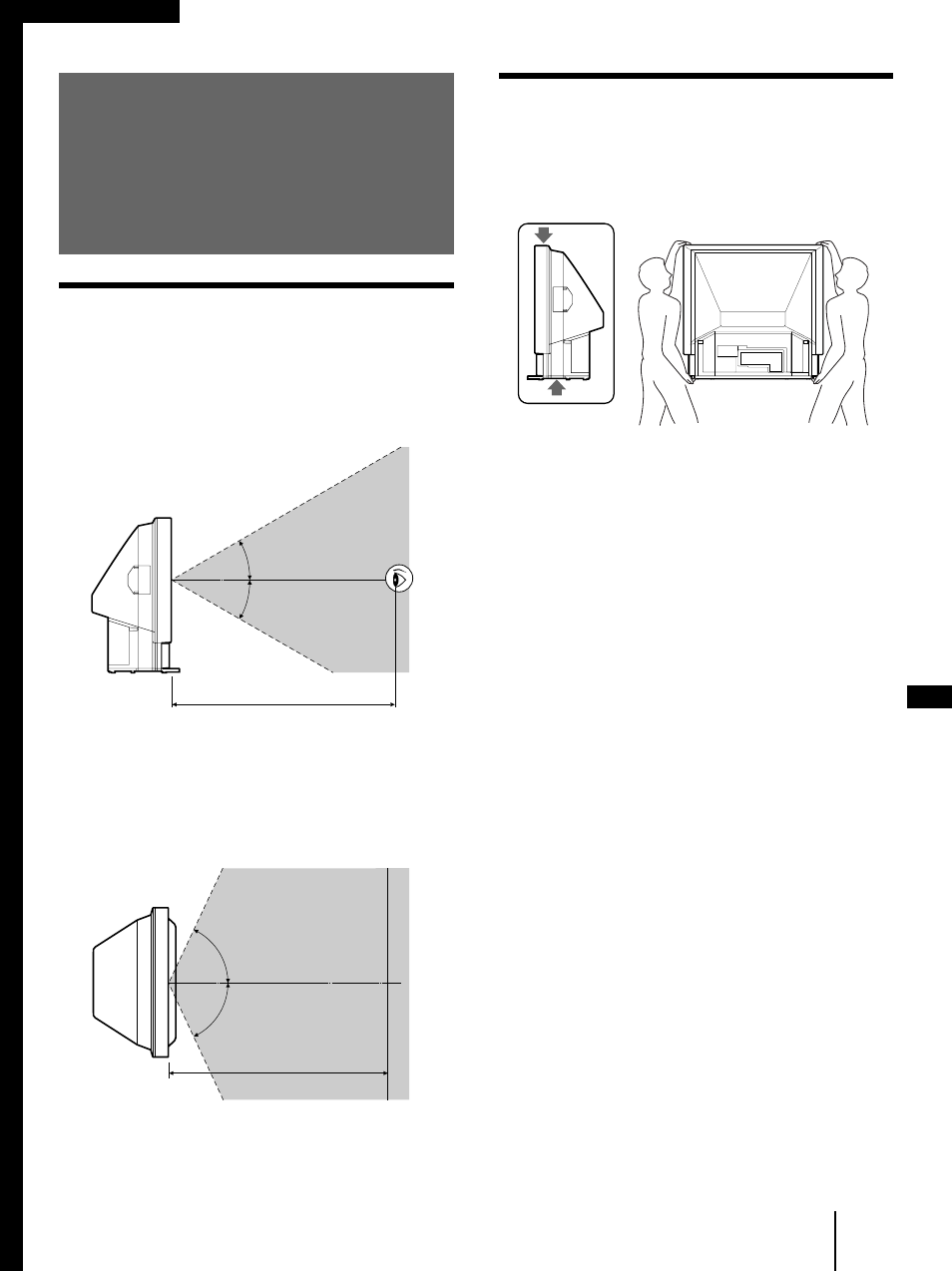 5 passo 1: installazione del monitor di proiezione, Passo 1: installazione del monitor di proiezione | Sony KL-X9200U User Manual | Page 141 / 176