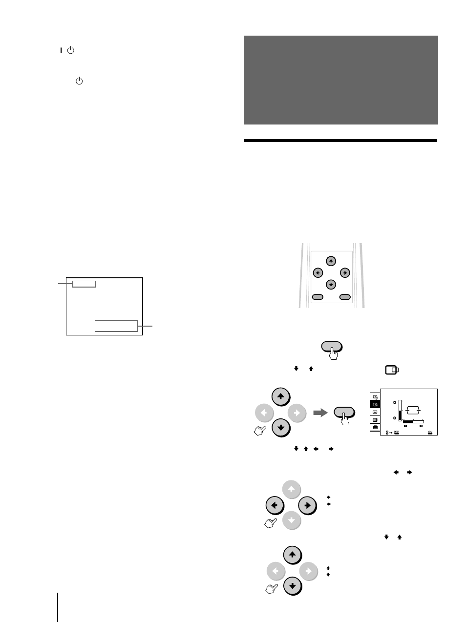 16 regolazione dell’immagine del computer, Regolazione dell’immagine del computer, Spegnimento del monitor | Disattivazione dell’audio, Visualizzazione di informazioni a schermo, Regolazione della posizione (centratura) | Sony KL-X9200U User Manual | Page 152 / 176