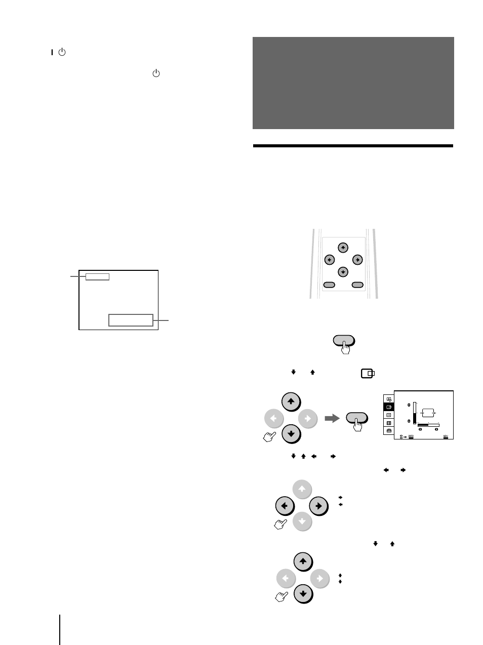 16 adjusting the computer picture, Adjusting the computer picture, Muting the sound | Displaying on-screen information, Adjusting the position (center) | Sony KL-X9200U User Manual | Page 16 / 176