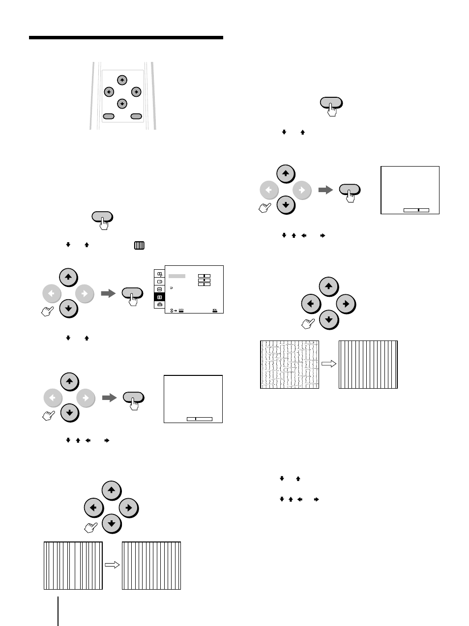 Eliminating flickering or blurring (dot adjust) | Sony KL-X9200U User Manual | Page 18 / 176