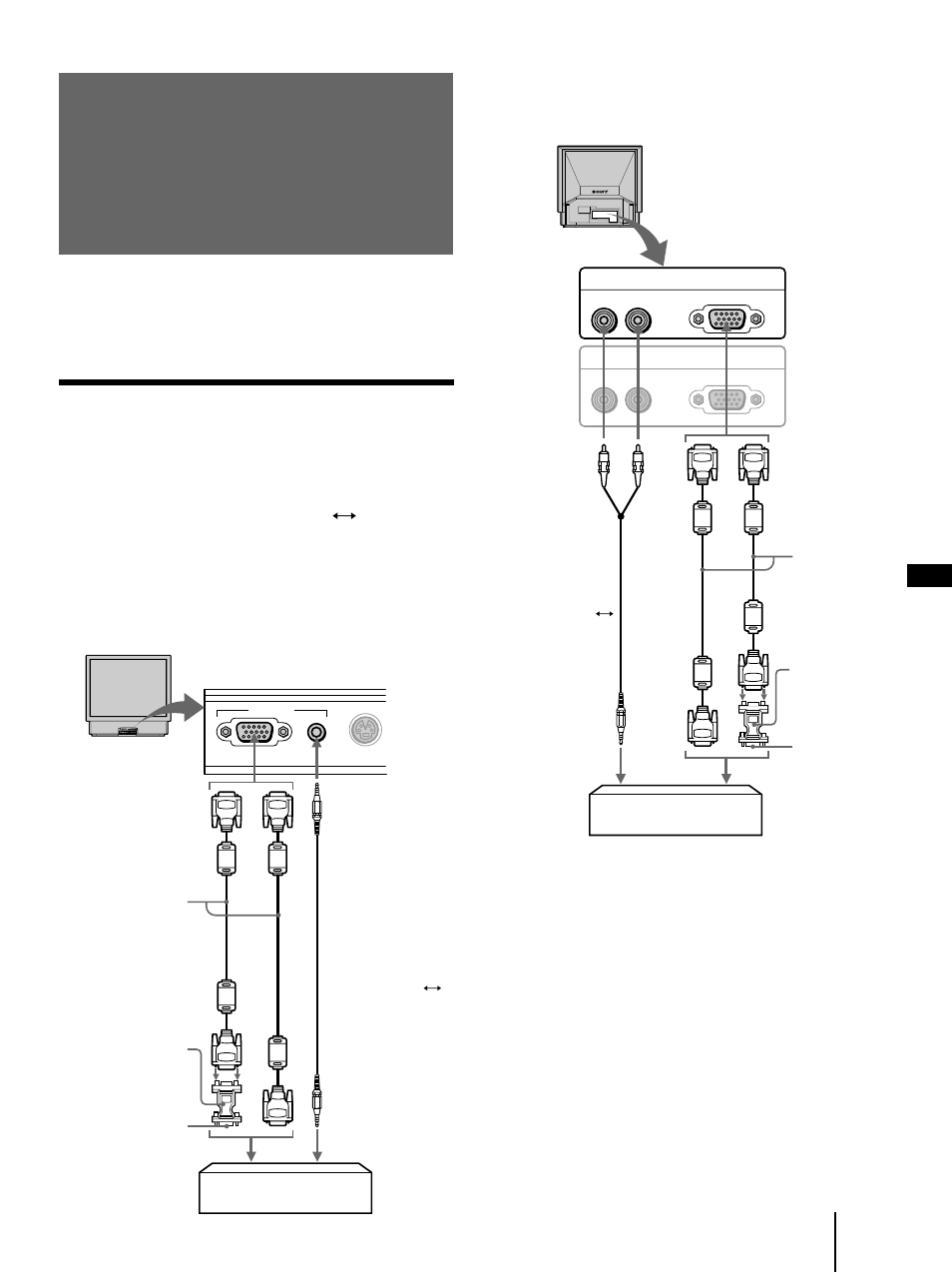 7 etape 2: raccordement, Etape 2: raccordement, Utilisation du connecteur rgb 1 in arrière | Utilisation du connecteur rgb 2 in avant | Sony KL-X9200U User Manual | Page 41 / 176