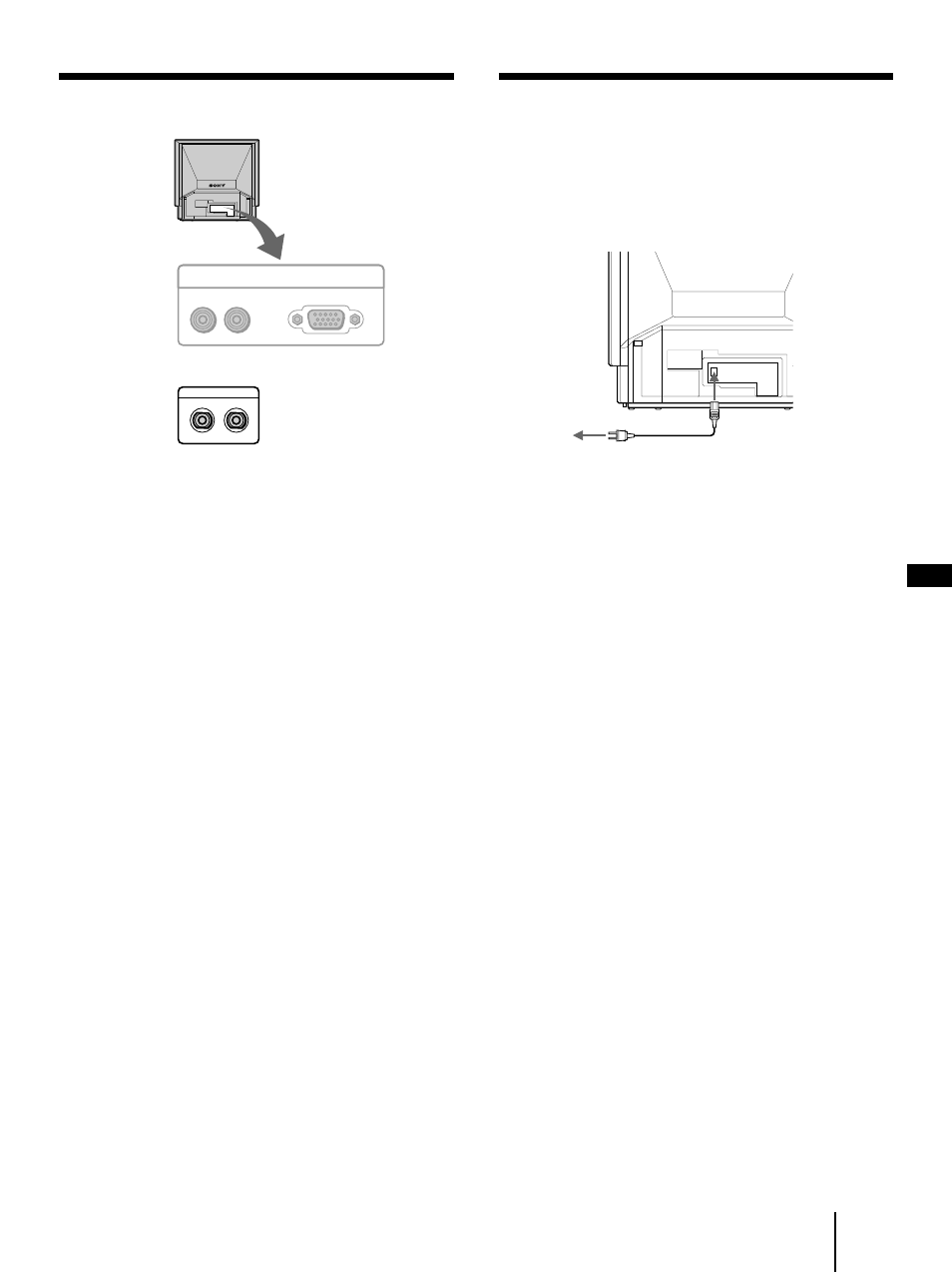 Raccordement du cordon d’alimentation secteur, Pour utiliser la prise control s out | Sony KL-X9200U User Manual | Page 47 / 176