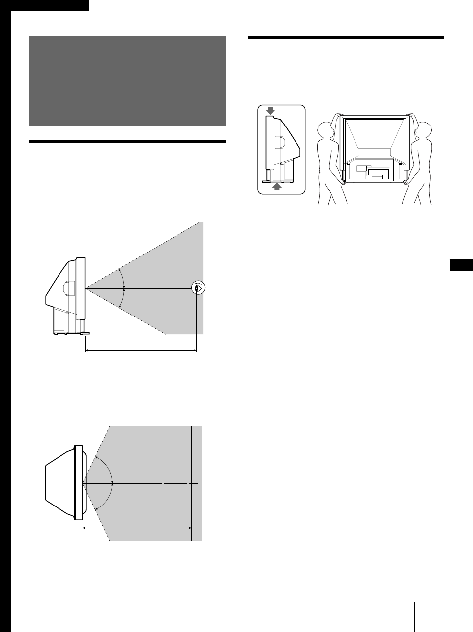 5 step 1: installing the projection monitor, Step 1: installing the projection monitor | Sony KL-X9200U User Manual | Page 5 / 176