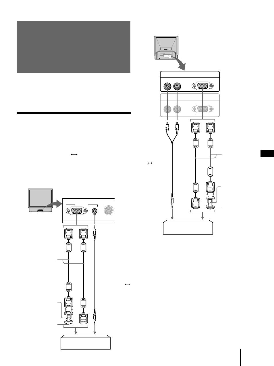 7 step 2: hookup, Step 2: hookup, Using the rear rgb 1 in connector | Connecting to an ibm pc/at or compatible computer, Using the front rgb 2 in connector | Sony KL-X9200U User Manual | Page 7 / 176