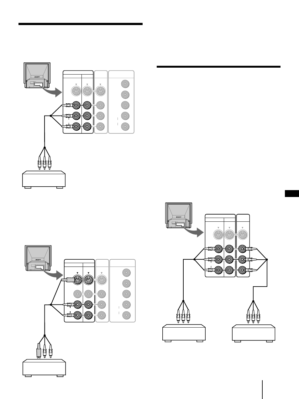 An einen videorecorder mit s-videoanschluß, Vorbereitungen, Hinweise | Sony KL-X9200U User Manual | Page 79 / 176