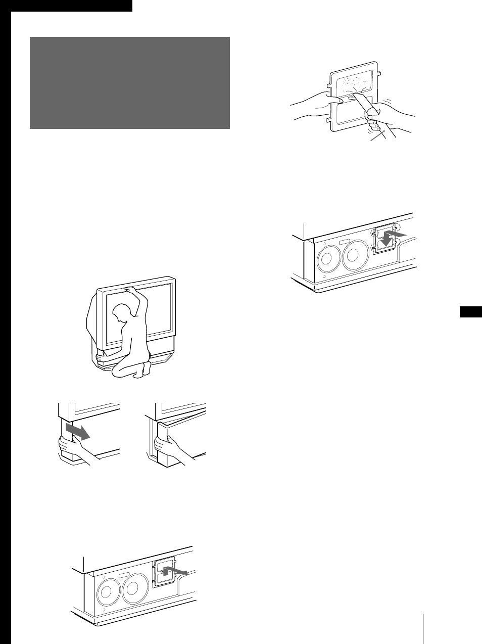 27 reinigen des luftfilters, Reinigen des luftfilters | Sony KL-X9200U User Manual | Page 95 / 176